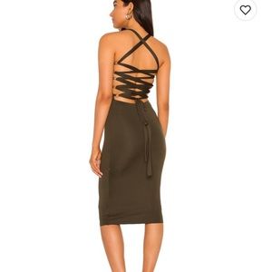 Superdown Lace Back midi dress